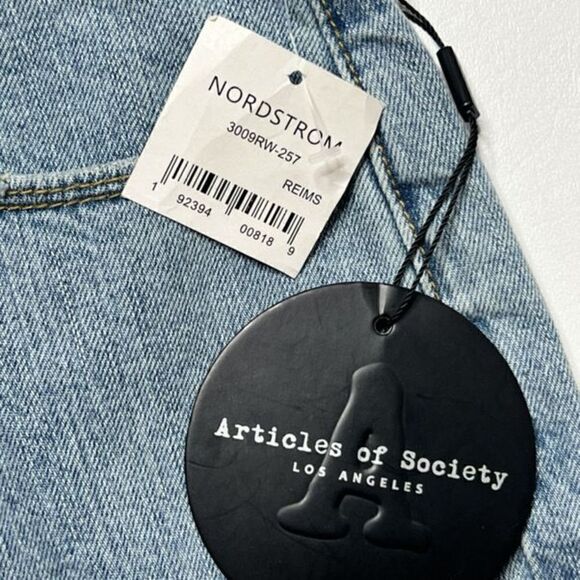 Articles of Society | NWT Denim Skirt Slightly Distressed with a Raw Hem - Picture 2 of 5